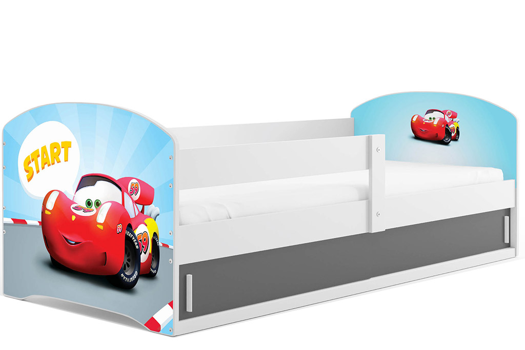 E-shop BMS Detská obrázková posteľ LUKI 1 | biela Obrázok: ZOO