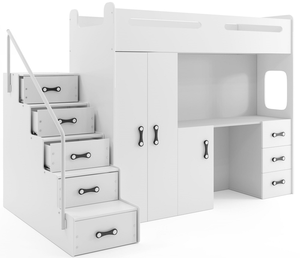 E-shop BMS Detská poschodová posteľ so stolíkom MAX 4 Farba: Biela