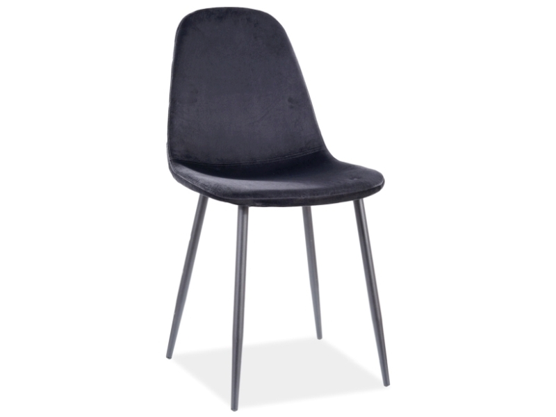 E-shop Signal Jedálenská stolička FOX VELVET | čierna matná Farba: Čierna / TAP.117