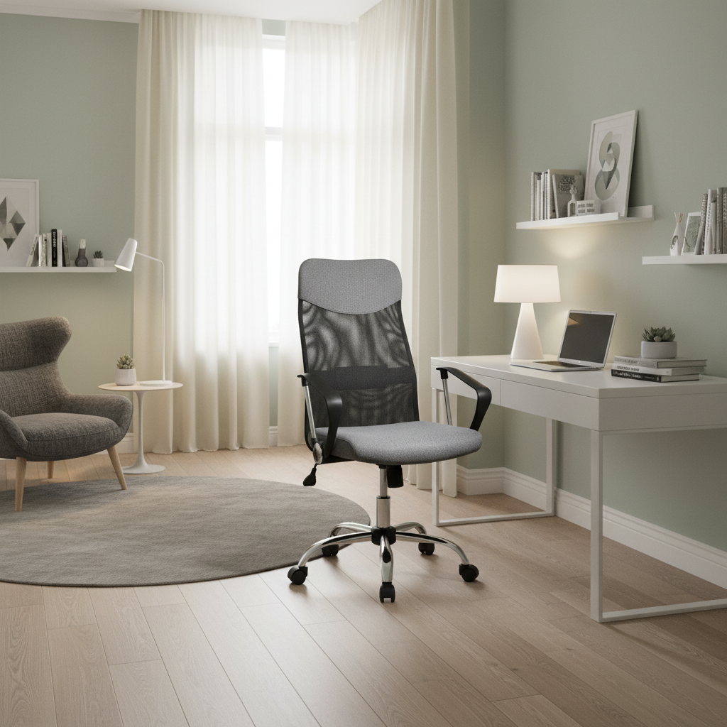 Signal Kancelárske kreslo Q-025 sivé (čierna sieťka)