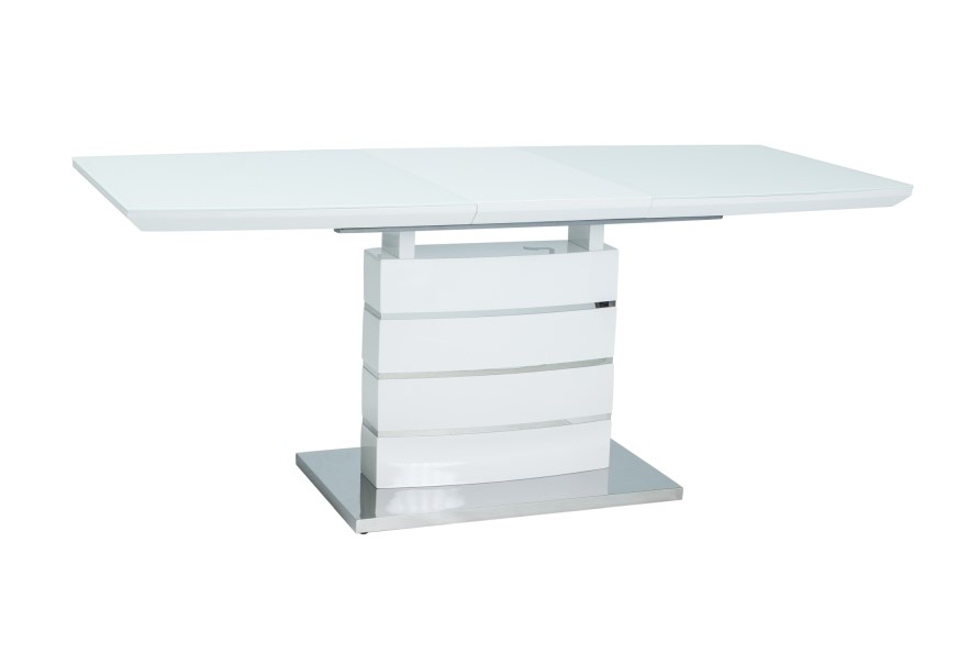 Signal Rozkladací jedálenský stôl LEONARDO | biely Prevedenie: 140 (180) x 80 cm