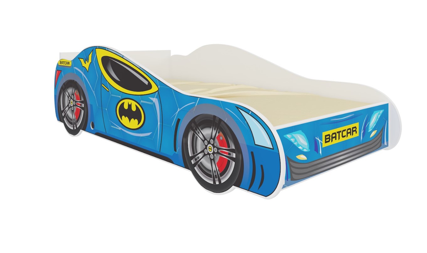 ArtAdrk Detská auto posteľ BATCAR Prevedenie: 70 x 140 cm