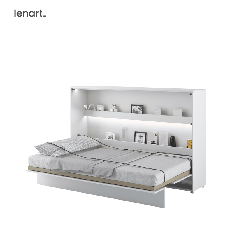 Dig-net nábytok Sklápacia posteľ Lenart BED CONCEPT BC-05 biela | 120 x 200 cm