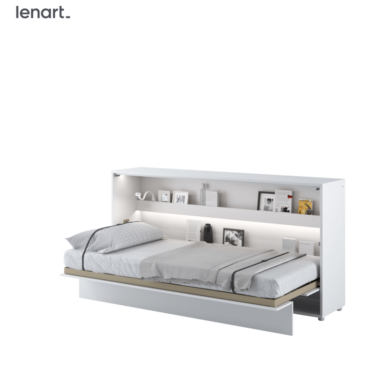 Dig-net nábytok Sklápacia posteľ Lenart BED CONCEPT BC-06 biela | 90 x 200 cm