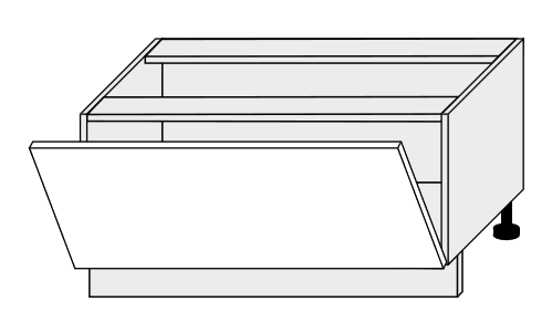 ArtExt Spodná kuchynská skrinka Napoli D1K/90 POVRCHOVÁ ÚPRAVA DVIEROK: MAT, FAREBNÉ PREVEDENIE KORPUSU: BIELA