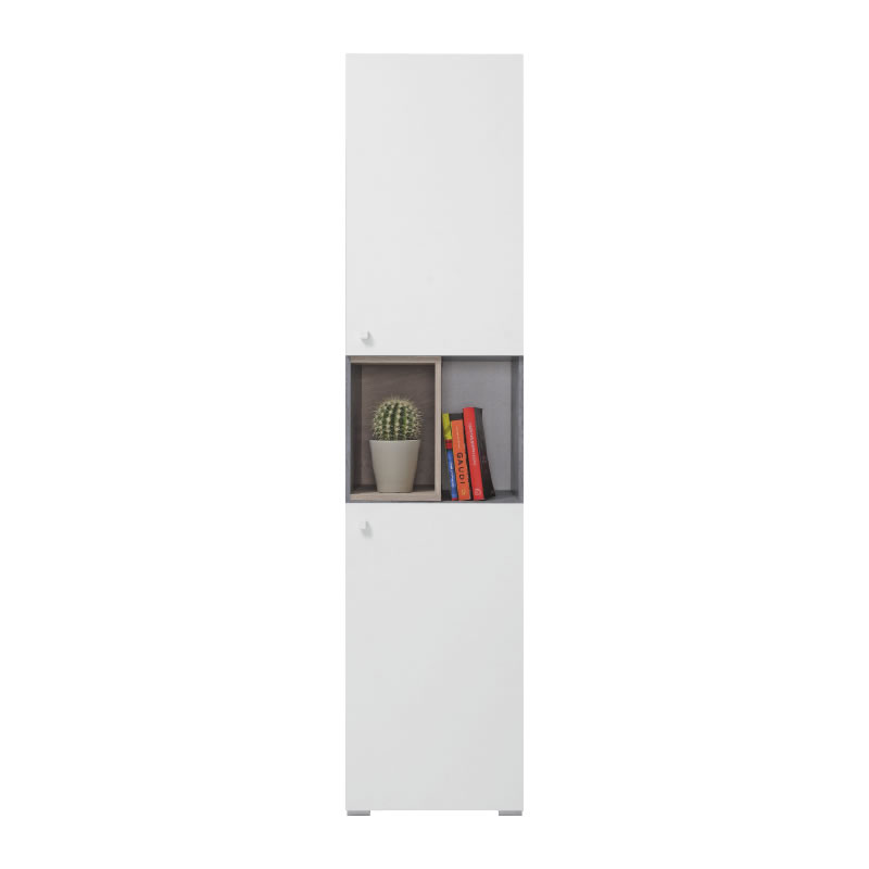 Meblar  Regál SIGMA SI5 L/P Farba: beton/biela/dub