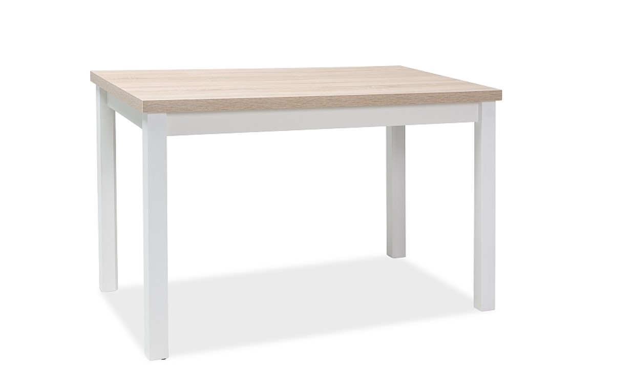 Signal Jedálenský stôl ADAM | 100 x 60 cm Farba: dub / biely mat