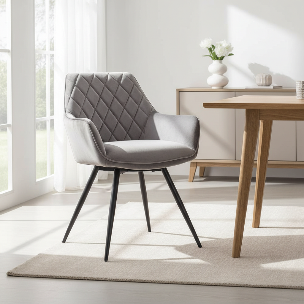 Signal Jedálenská stolička LINEA VELVET | sivá