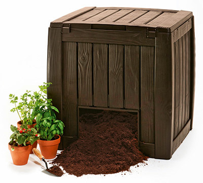 E-shop KETER Záhradný kompostér DECO | hnedá 340L