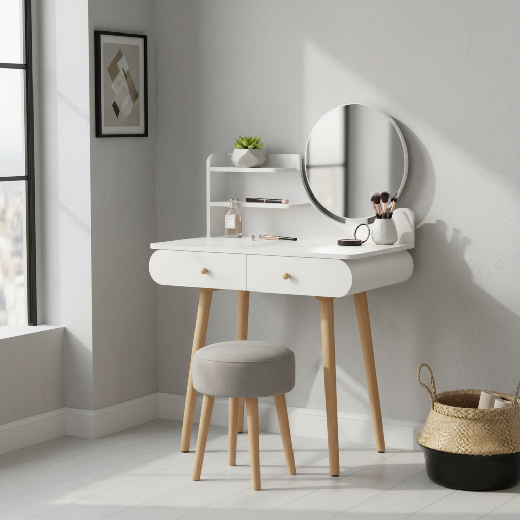 ArtJum Toaletný stolík SCANDI biela | CM-891920