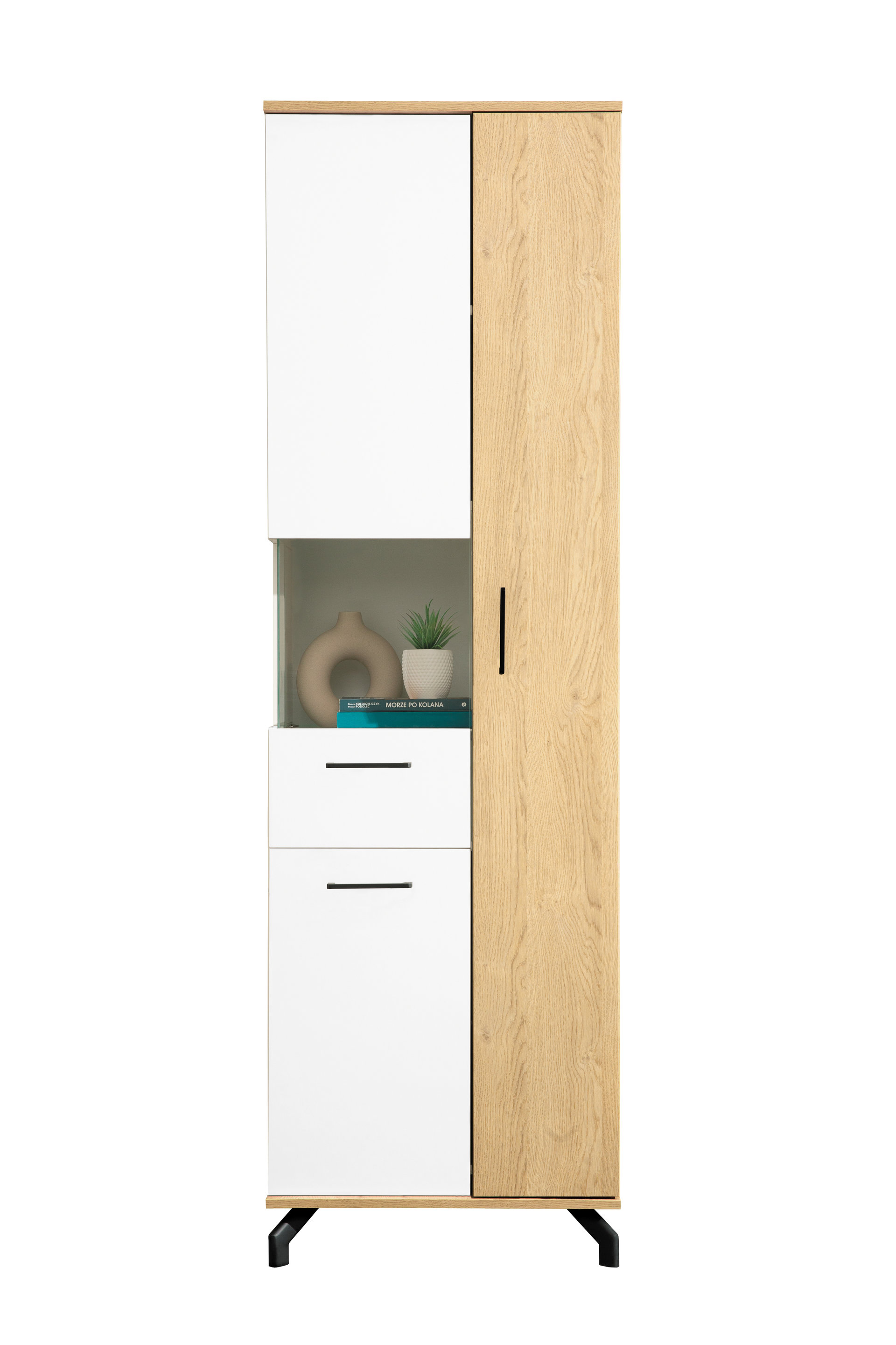 Meblar Regál MADISON MD3 Farba: biely lux / dub biskoptovy