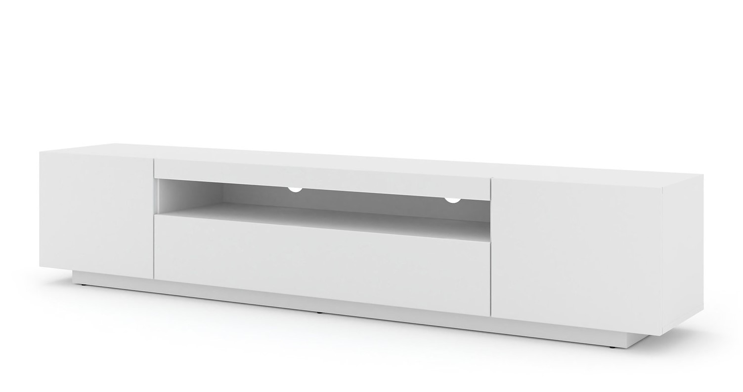 E-shop ARTBm TV stolík AURA 200 | biely mat Variant: bez LED osvetlenia