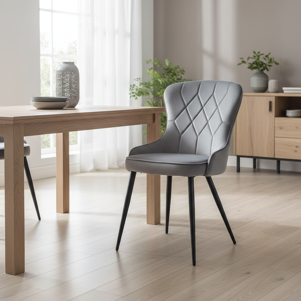 Signal Jedálenská stolička LOTUS VELVET | sivá