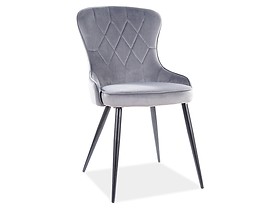 E-shop Signal Jedálenská stolička LOTUS VELVET SIGNAL - stoličky/ kreslá: kov čierny/ sivá Bluvel 14