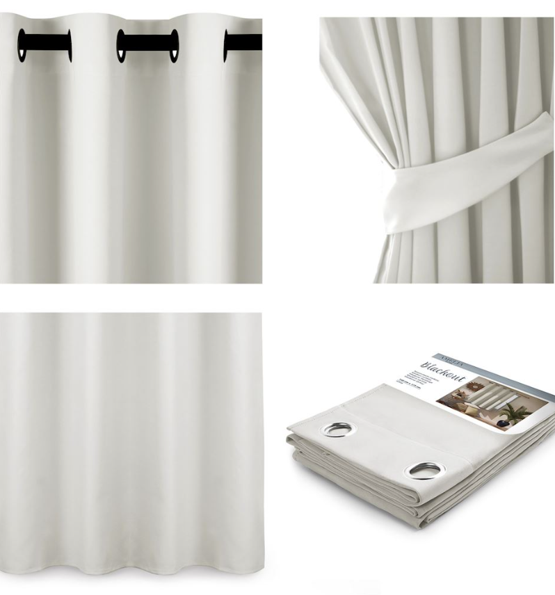 ArtFlhf Tieniaci záves BLACKOUT EYELETS K | 140 x 245 cm Farba: Biela