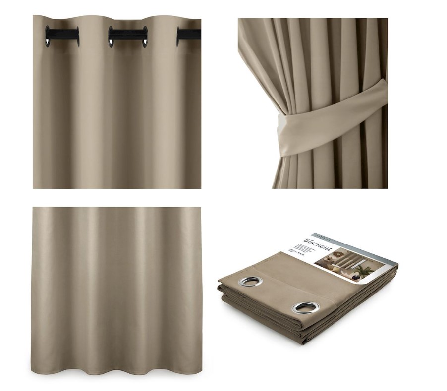 ArtFlhf Tieniaci záves BLACKOUT EYELETS K | 140 x 175 cm Farba: Béžová