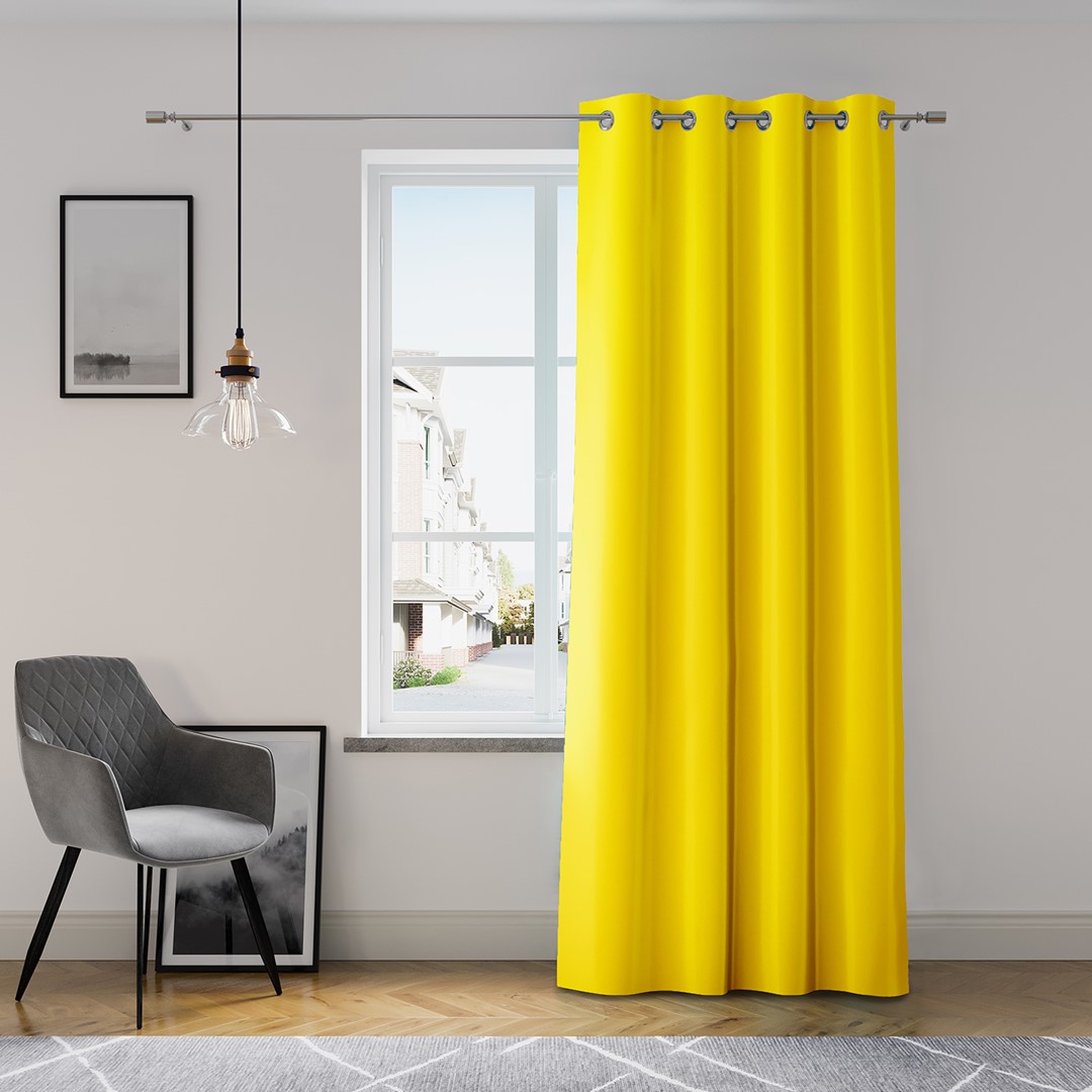 ArtFlhf Tieniaci záves OXFORD EYELETS K | 140 x 250 cm Farba: Žltá