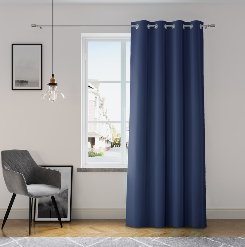 ArtFlhf Tieniaci záves OXFORD EYELETS K | 140 x 250 cm Farba: Navy