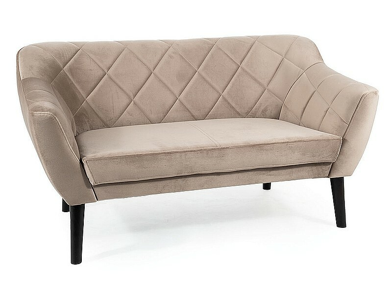 Signal Pohovka KARO 2 VELVET | wenge Farba: Tmavobéžová / Bluvel 40