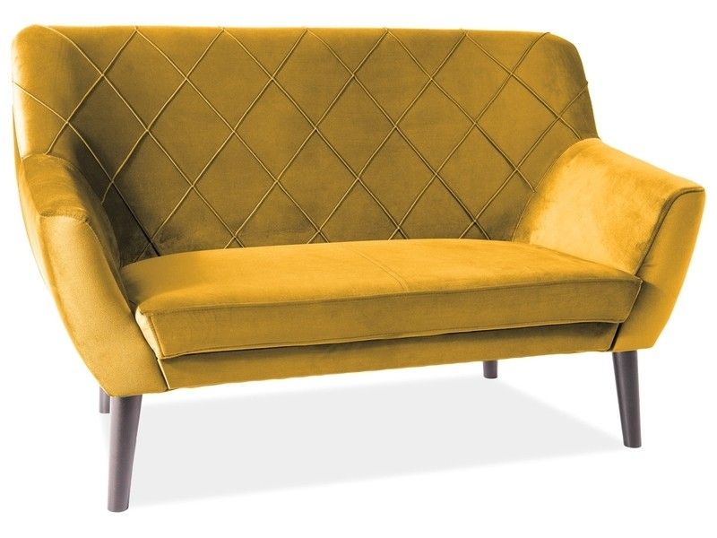 Signal Pohovka KIER 2 VELVET | wenge Farba: Curry / Bluvel 68