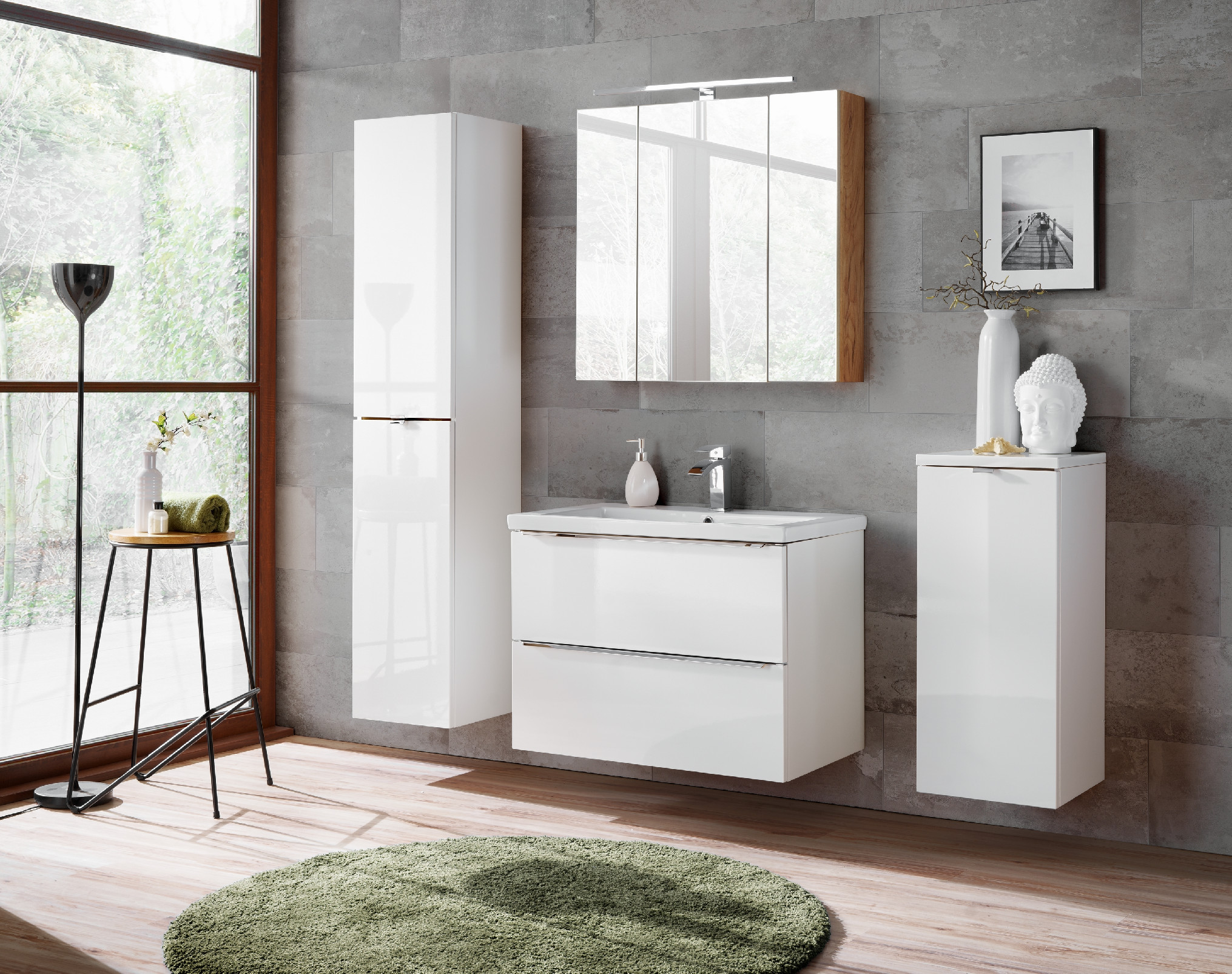 ArtCom Kúpeľňový komplet CAPRI WHITE 80/3