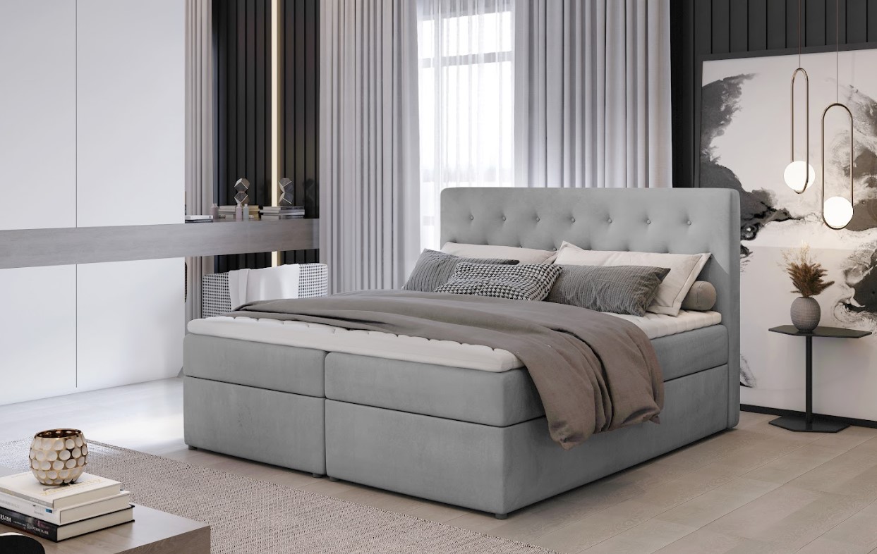 ArtElta Manželská posteľ LOREE Boxspring | 160 x 200 cm Farba: Monolith 84