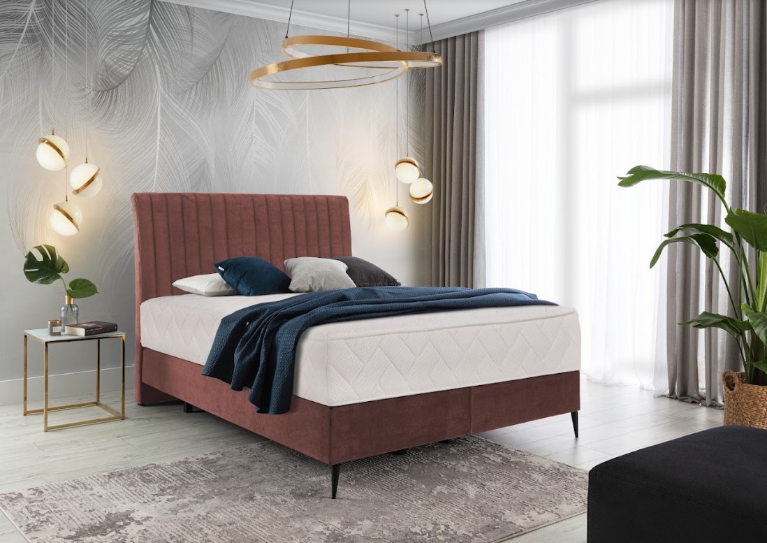 ArtElta Manželská posteľ BLANCA Boxspring | 160 x 200 cm Farba: Lukso 24 