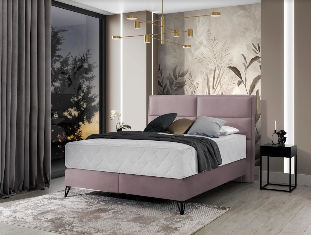 ArtElta Manželská posteľ SAFIRO Boxspring | 160 x 200 cm Farba: Loco 24