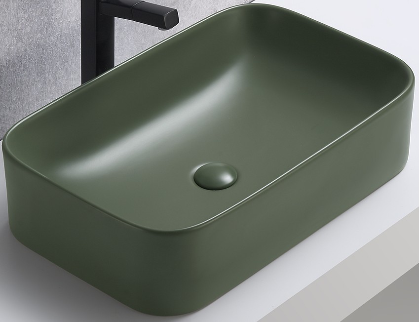 ArtCom Keramické umývadlo KAMA MFG-50 | zelená 50 cm
