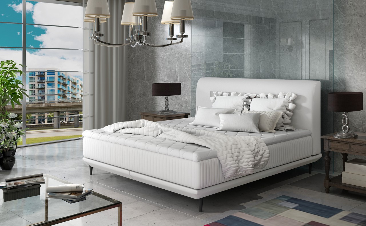ArtElta Manželská posteľ ASTERIA | 160 x 200 cm Farba: Biela / Soft 17