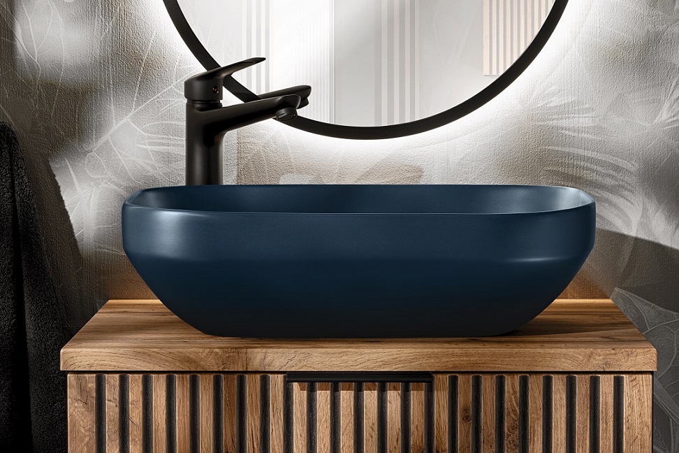 E-shop ArtCom Keramické umývadlo NELI MNB | modrá 50 cm