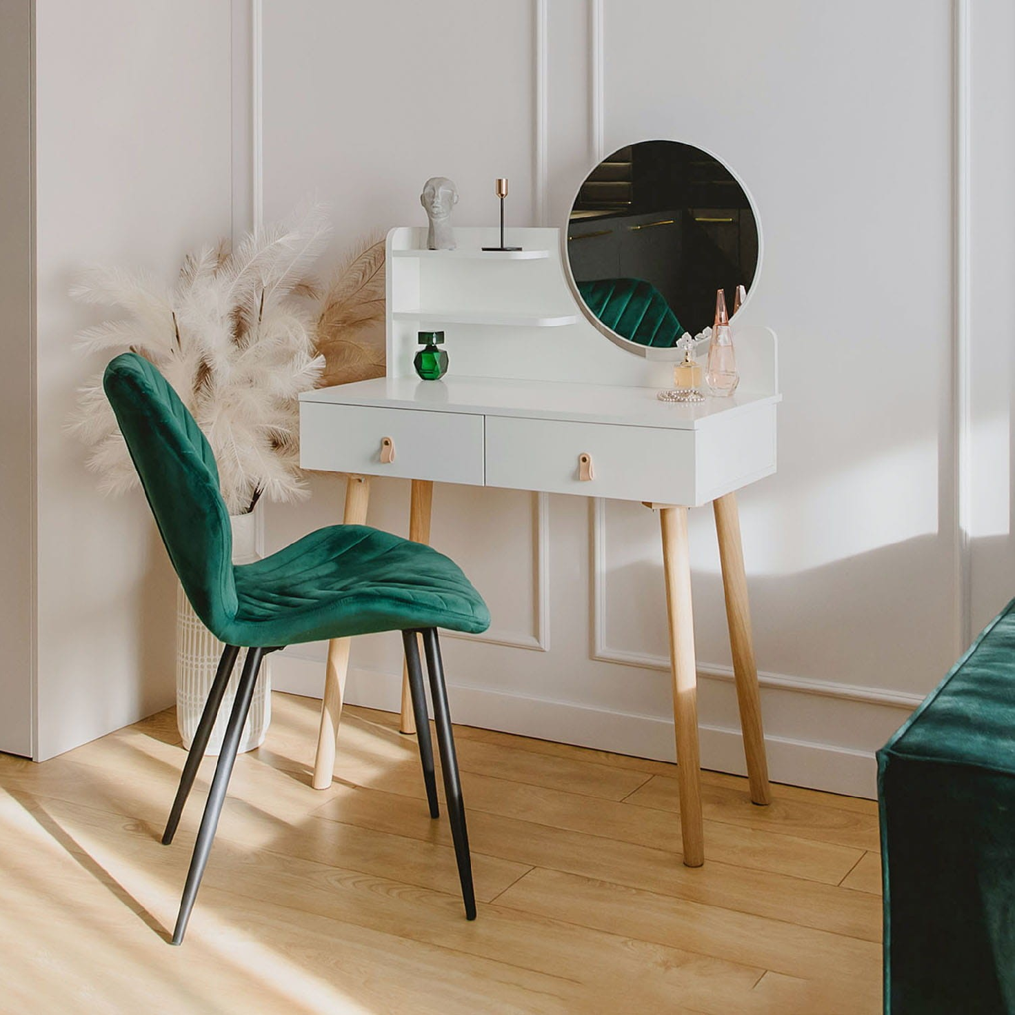 ArtJum Toaletný stolík SCANDI 3 biela | CM-989276