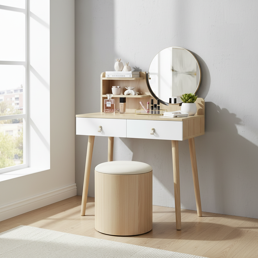 ArtJum Toaletný stolík SCANDI 3 natural | CM-989283