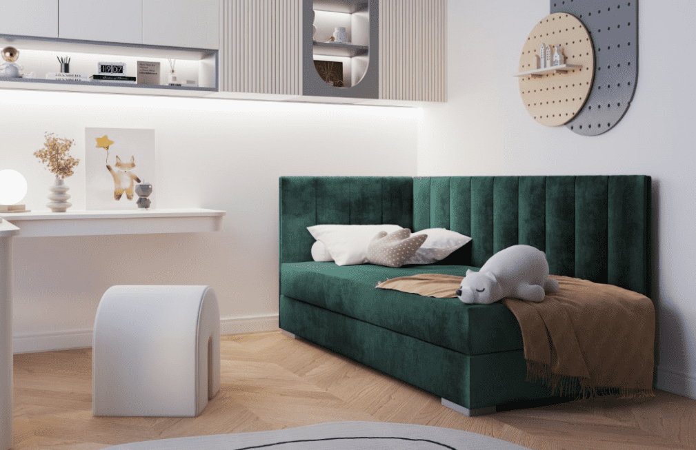 ArtBed Detská posteľ COIMBRA III | zelená 90 x 200 cm Prevedenie: ľavé