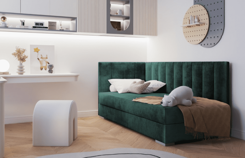 E-shop ArtBed Detská posteľ COIMBRA III | zelená 90 x 200 cm
