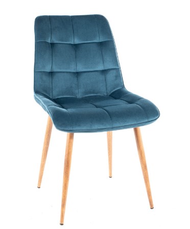 E-shop Signal Jedálenská stolička CHIC D VELVET | drevené nohy Farba: Granátová / Bluvel 86