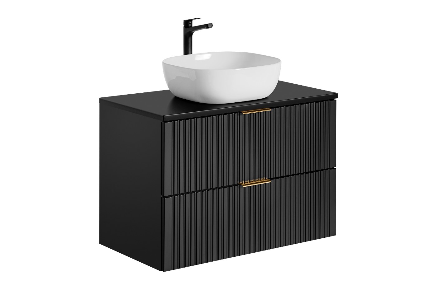 ArtCom Kúpeľňový komplet ADEL Black DU80/1 s doskou a umývadlom