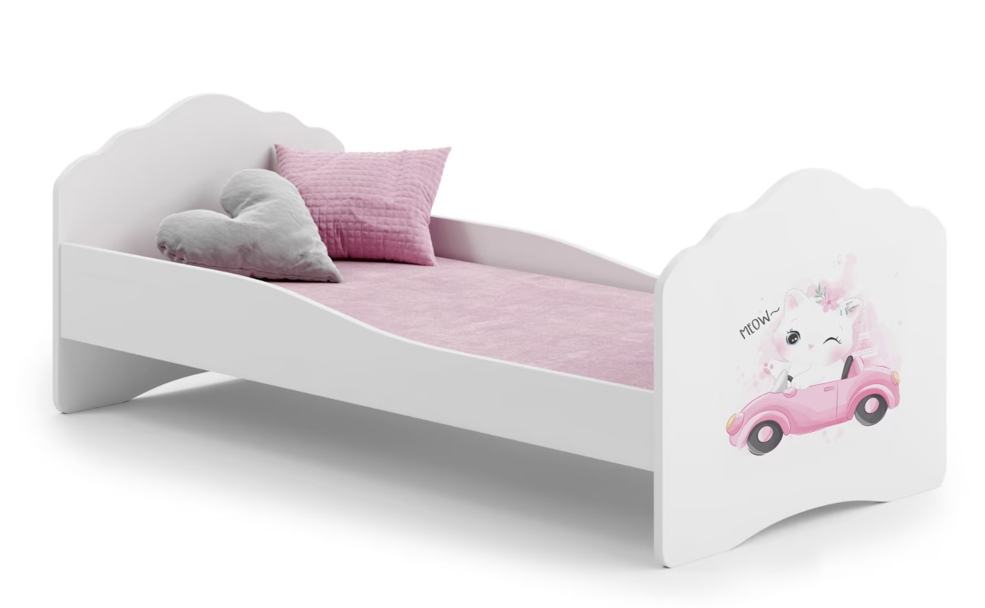 E-shop ArtAdrk Detská posteľ CASIMO | 80 x 160 cm Prevedenie: Mačička v aute