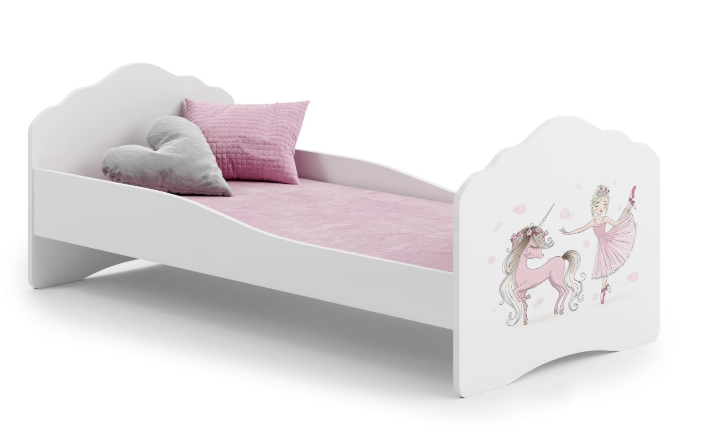 E-shop ArtAdrk Detská posteľ CASIMO | 80 x 160 cm Prevedenie: Balerína s jednorožcom