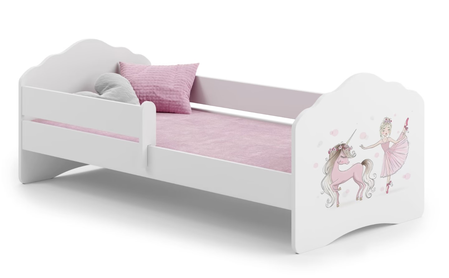 E-shop ArtAdrk Detská posteľ CASIMO | so zábranou Prevedenie: Balerína s jednorožcom
