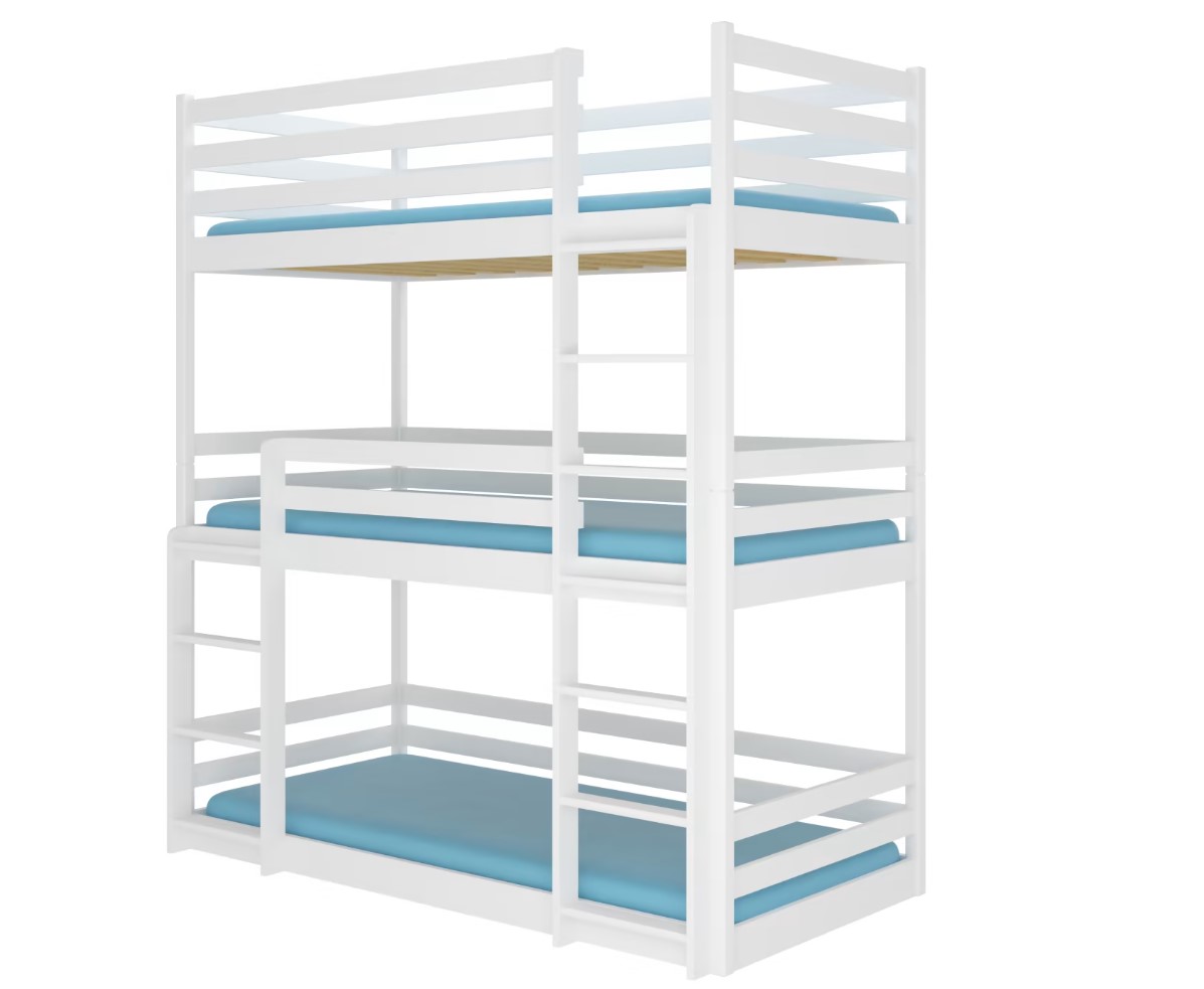 E-shop ArtAdrk Poschodová posteľ TEDRO | 80 x 180 cm Farba: Biela