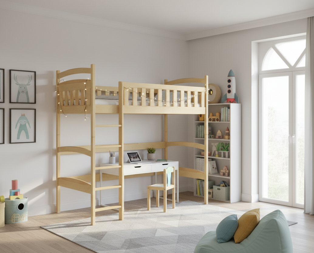 ArtAdrk Vyvýšená posteľ MIAGO | 90 x 200 cm