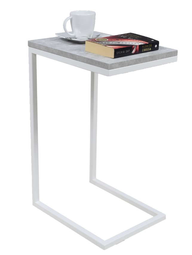 ArtAdrk Príručný stolík SPARK | biele nohy Farba: Betón