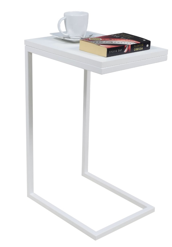 E-shop ArtAdrk Príručný stolík SPARK | biele nohy Farba: Biela