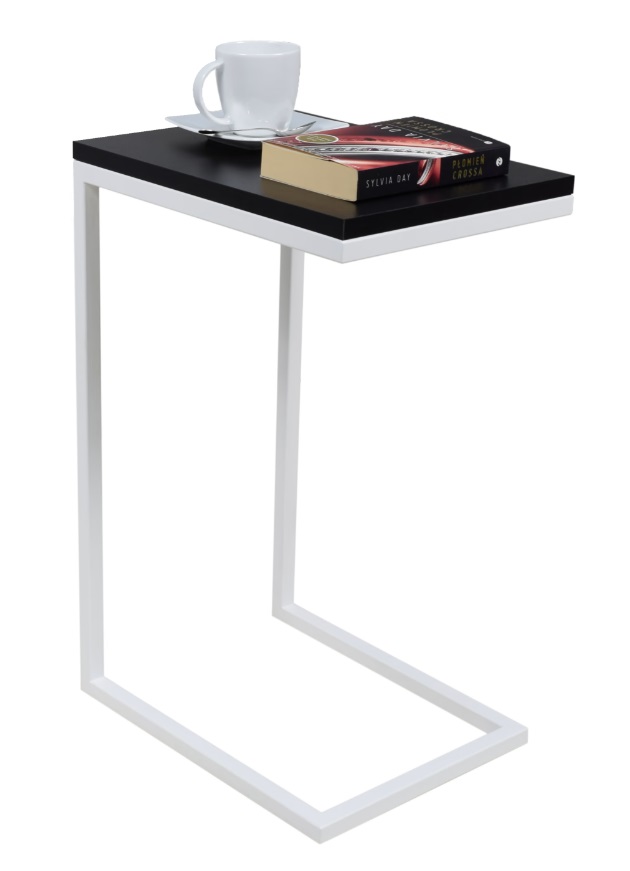 E-shop ArtAdrk Príručný stolík SPARK | biele nohy Farba: Čierna