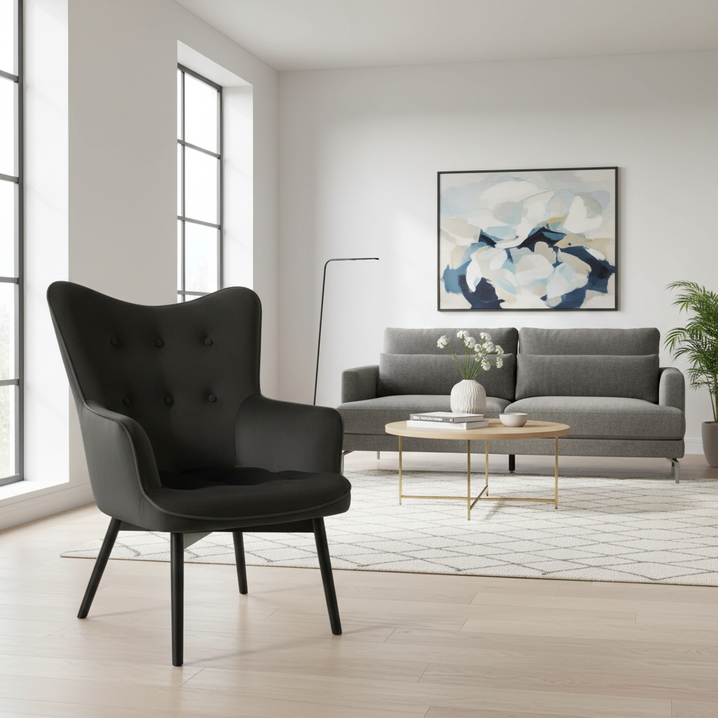 Signal Kreslo CARMEN VELVET | čierna