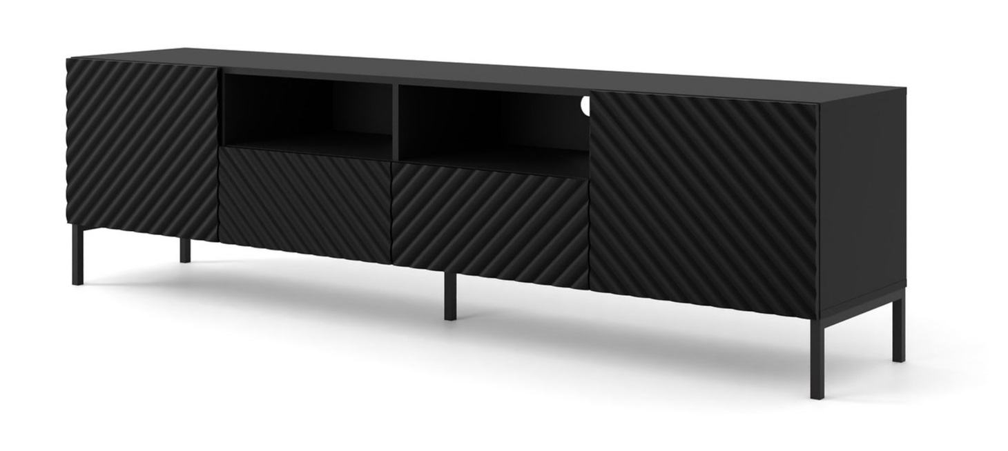 E-shop ARTBm Tv stolík SURF 200 | 2D2S Prevedenie: Čierny mat / čierne nohy