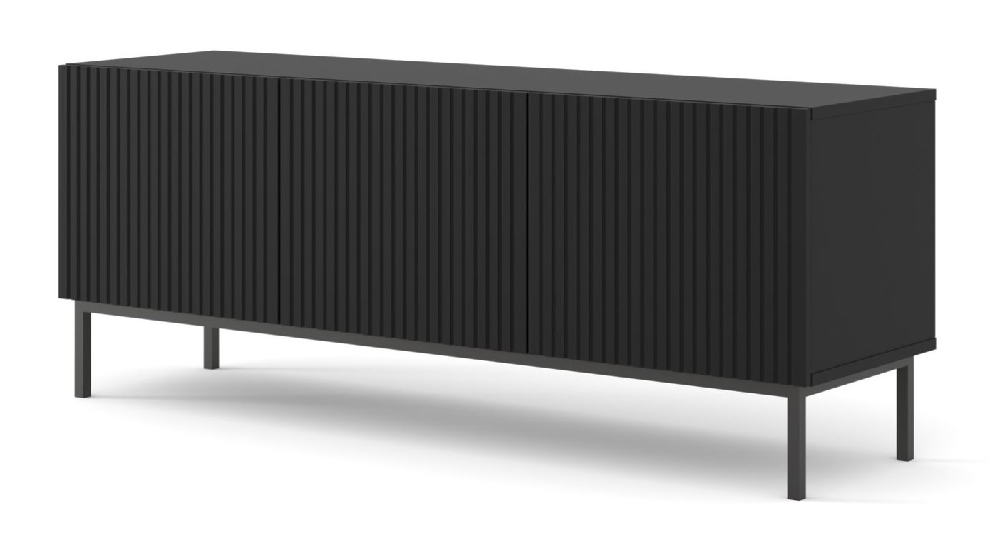 E-shop ARTBm TV stolík RAVENNA B 3D 150 | čierna matná Prevedenie: Čierny mat / čierna podnož