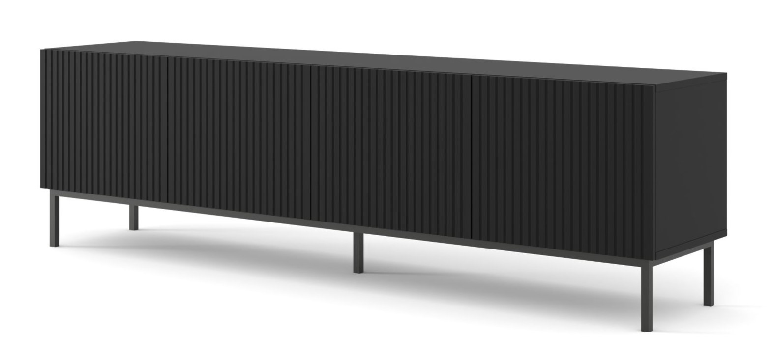 E-shop ARTBm TV stolík RAVENNA B 4D 200 | čierna matná Prevedenie: Čierny mat / čierna podnož