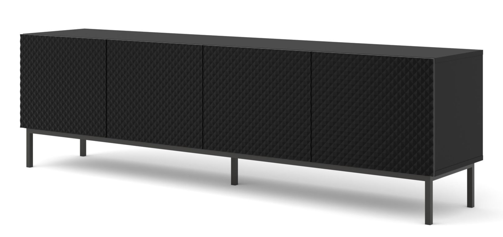 E-shop ARTBm TV stolík RAVENNA C 4D 200 | čierna lesklá Prevedenie: Čierna matná / čierna lesklá / čierna podnož